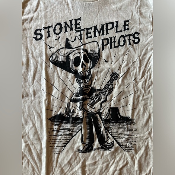 NWT Stone Temple Pilots Singing Skeleton Cowboy 🤠 T-shirt size medium - Picture 3 of 7